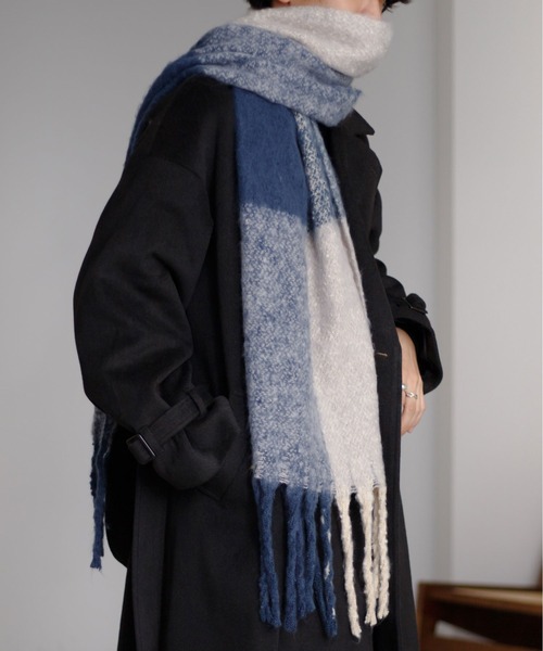 epnok（エプノック）の「アソートボリュームマフラー（マフラー・メンズ・ダークブラウン/ワインレッド/ブラウン/マスタード/ベージュ/グレー/ブルー/グレイッシュブルー/ライトブルー/ブラック/アイボリー・FREE）」の8枚目の写真