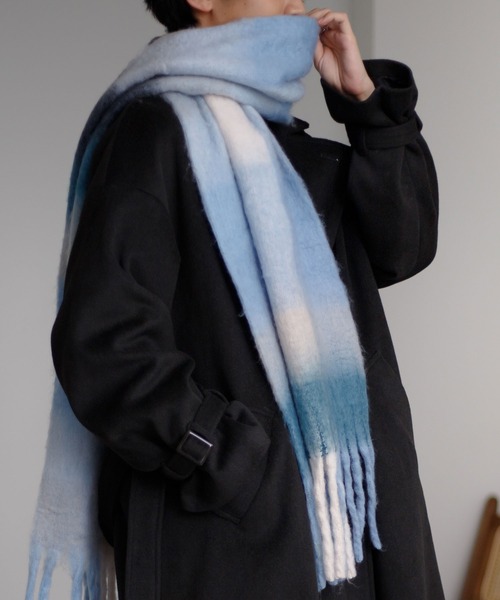 epnok（エプノック）の「アソートボリュームマフラー（マフラー・メンズ・ダークブラウン/ワインレッド/ブラウン/マスタード/ベージュ/グレー/ブルー/グレイッシュブルー/ライトブルー/ブラック/アイボリー・FREE）」の7枚目の写真