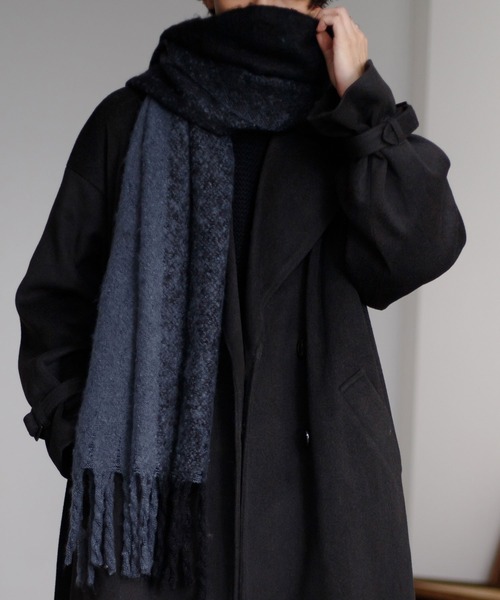 epnok（エプノック）の「アソートボリュームマフラー（マフラー・メンズ・ダークブラウン/ワインレッド/ブラウン/マスタード/ベージュ/グレー/ブルー/グレイッシュブルー/ライトブルー/ブラック/アイボリー・FREE）」の3枚目の写真