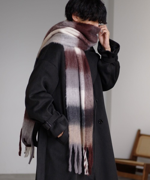 epnok（エプノック）の「アソートボリュームマフラー（マフラー・メンズ・ダークブラウン/ワインレッド/ブラウン/マスタード/ベージュ/グレー/ブルー/グレイッシュブルー/ライトブルー/ブラック/アイボリー・FREE）」の11枚目の写真