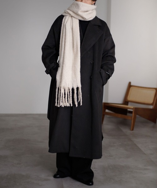 epnok（エプノック）の「アソートボリュームマフラー（マフラー・メンズ・ダークブラウン/ワインレッド/ブラウン/マスタード/ベージュ/グレー/ブルー/グレイッシュブルー/ライトブルー/ブラック/アイボリー・FREE）」の12枚目の写真