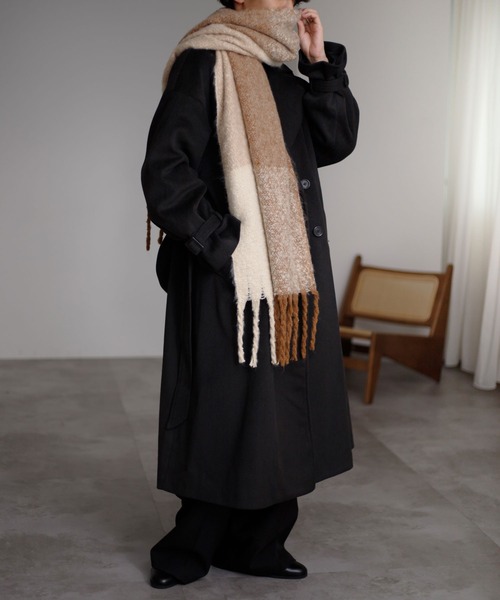 epnok（エプノック）の「アソートボリュームマフラー（マフラー・メンズ・ダークブラウン/ワインレッド/ブラウン/マスタード/ベージュ/グレー/ブルー/グレイッシュブルー/ライトブルー/ブラック/アイボリー・FREE）」の22枚目の写真