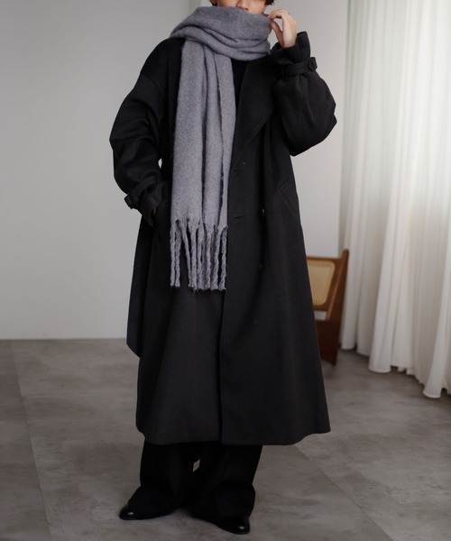 epnok（エプノック）の「アソートボリュームマフラー（マフラー・メンズ・ダークブラウン/ワインレッド/ブラウン/マスタード/ベージュ/グレー/ブルー/グレイッシュブルー/ライトブルー/ブラック/アイボリー・FREE）」の14枚目の写真