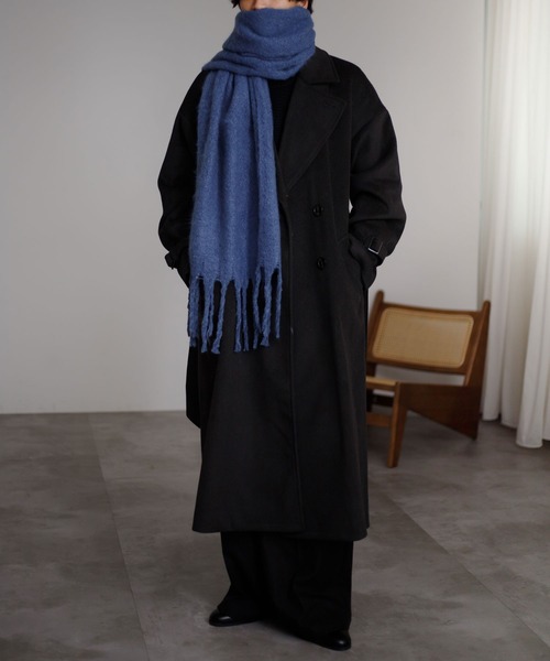 epnok（エプノック）の「アソートボリュームマフラー（マフラー・メンズ・ダークブラウン/ワインレッド/ブラウン/マスタード/ベージュ/グレー/ブルー/グレイッシュブルー/ライトブルー/ブラック/アイボリー・FREE）」の16枚目の写真