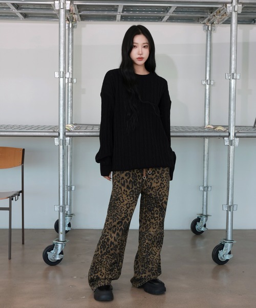 セール】[UNISEX][ユニークムード]レオパードバンディングワイド