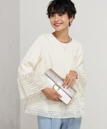 NOLLEY’S Sophi | ウォッシャブルダンボール×リボンジャガードプルオーバーカットソー(Tシャツ/カットソー)