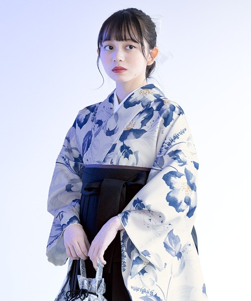 【セール】floroレディース袴4点セット （着物・襦袢・下帯・袴）（着物）｜SOUBIEN（ソウビエン）