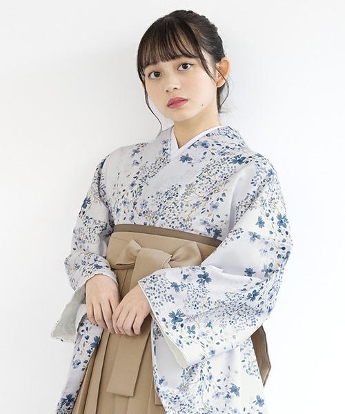 【セール】floroレディース袴4点セット （着物・襦袢・下帯・袴）（着物）｜SOUBIEN（ソウビエン）