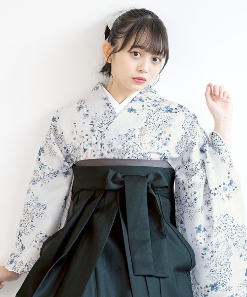 【セール】floroレディース袴4点セット （着物・襦袢・下帯・袴）（着物）｜SOUBIEN（ソウビエン）