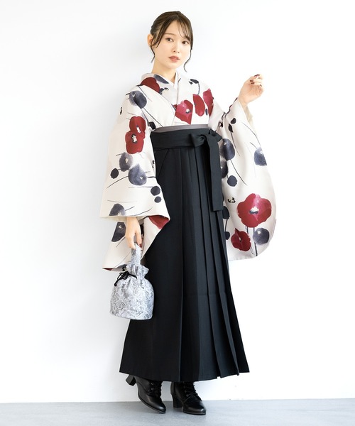 【セール】floroレディース袴4点セット （着物・襦袢・下帯・袴）（着物）｜SOUBIEN（ソウビエン）