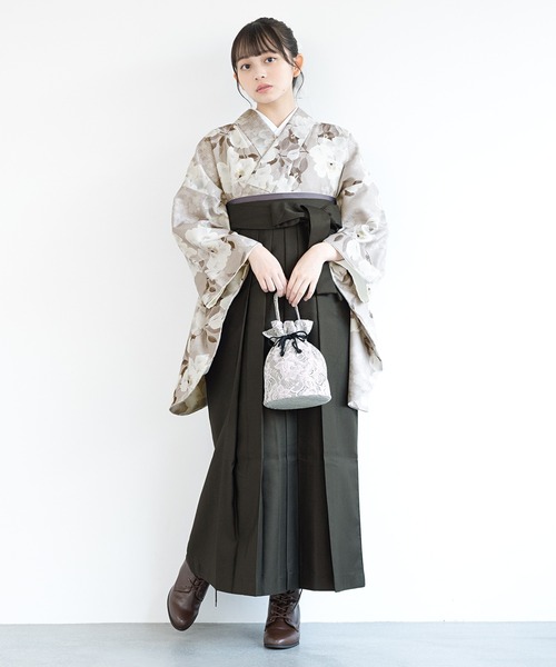 【セール】floroレディース袴4点セット （着物・襦袢・下帯・袴）（着物）｜SOUBIEN（ソウビエン）