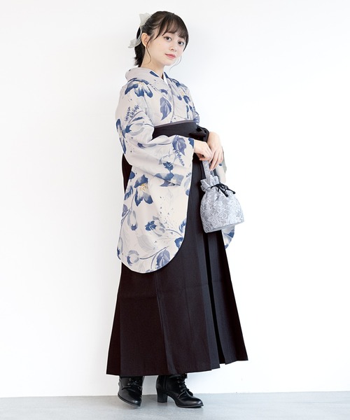 【セール】floroレディース袴4点セット （着物・襦袢・下帯・袴）（着物）｜SOUBIEN（ソウビエン）