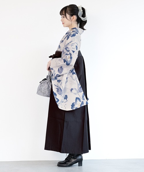 【セール】floroレディース袴4点セット （着物・襦袢・下帯・袴）（着物）｜SOUBIEN（ソウビエン）