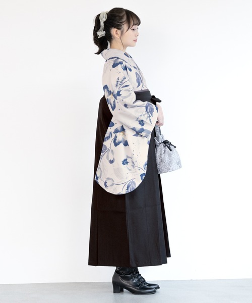 【セール】floroレディース袴4点セット （着物・襦袢・下帯・袴）（着物）｜SOUBIEN（ソウビエン）