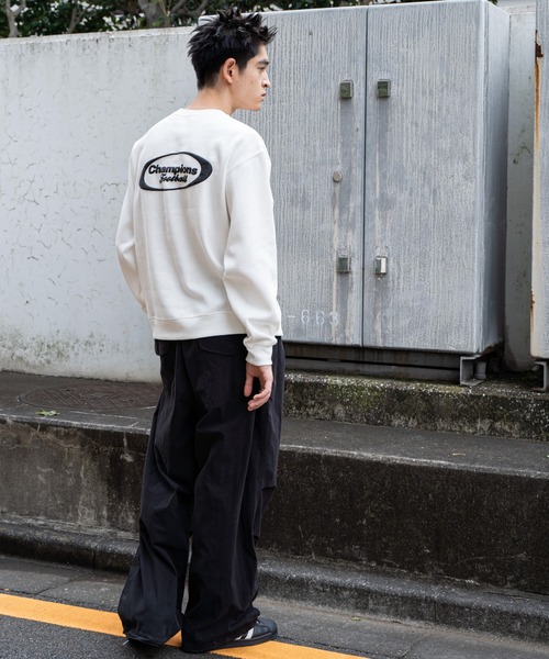 WEGO（ウィゴー）の「WEGO/リラックスフィットゲームロゴプルオーバー（スウェット・メンズ・ホワイト/ブラック/杢グレー・SMALL/MEDIUM/LARGE）」の4枚目の写真