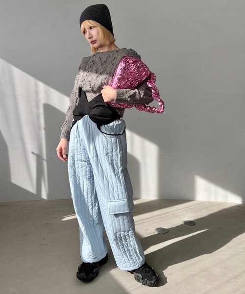 キルティングポケットパンツ【SANSeLF同型】 sanw24a049 キルティングポケットパンツ【SANSeLF同型】 sanw24a049