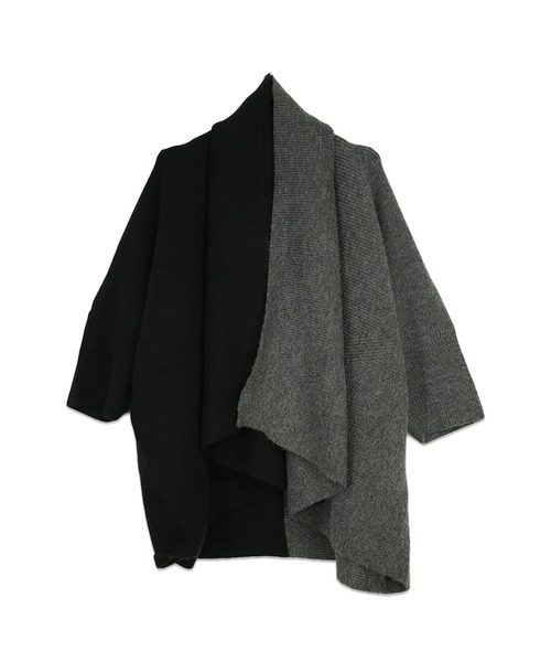 and it_(アンドイット)の「2wayバイカラーニットガウン(その他アウター・レディース・ブラック系1/ブラック系2・FREE)」の12枚目の写真