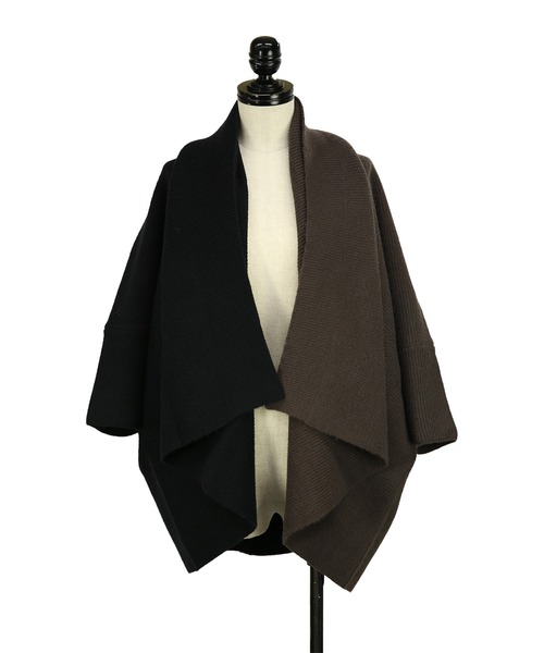 and it_(アンドイット)の「2wayバイカラーニットガウン(その他アウター・レディース・ブラック系1/ブラック系2・FREE)」の14枚目の写真