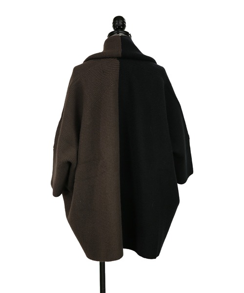 and it_(アンドイット)の「2wayバイカラーニットガウン(その他アウター・レディース・ブラック系1/ブラック系2・FREE)」の16枚目の写真