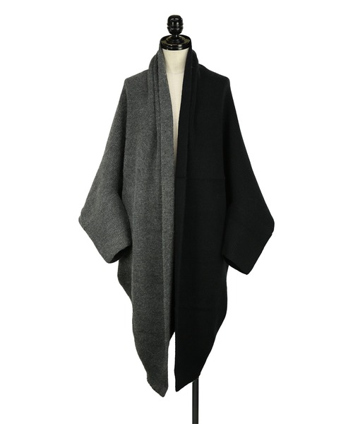 and it_(アンドイット)の「2wayバイカラーニットガウン(その他アウター・レディース・ブラック系1/ブラック系2・FREE)」の17枚目の写真