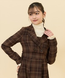 LERASE（レラーズ）の「【セットアップ可能】チェックショートダブルジャケット（テーラードジャケット）」