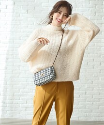 【洗える】ブークレースパンコール ニット