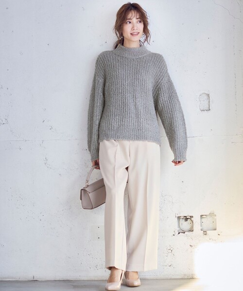 ANY SIS(エニィスィス)の「【洗える】ブークレースパンコール ニット(ニット/セーター・レディース・ライトグレー系/ピンク系/ブルー系/アイボリー系・2)」の11枚目の写真