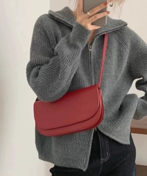 Coo+i(クーイ)の「ダブルジップハイネックニット(ニット/セーター・レディース・アイボリー/ブラック/グレー/モカ・FREE)」の4枚目の写真