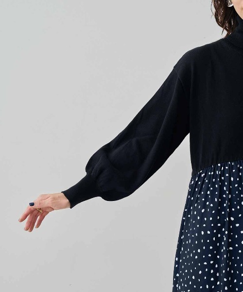 muta Mロゴタートルネックワンピース モックネックニットワンピース [全3色] – muta Online Store