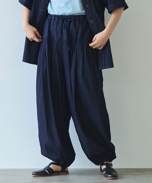 bulle de savon（ビュルデサボン）の「5.5oz denim tucktuck パンツ（デニムパンツ・レディース・インディゴブルー・FREE）」の19枚目の写真