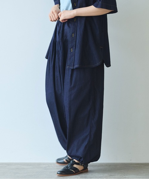 bulle de savon（ビュルデサボン）の「5.5oz denim tucktuck パンツ（デニムパンツ・レディース・インディゴブルー・FREE）」の22枚目の写真