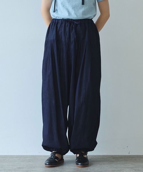 bulle de savon（ビュルデサボン）の「5.5oz denim tucktuck パンツ（デニムパンツ・レディース・インディゴブルー・FREE）」の9枚目の写真