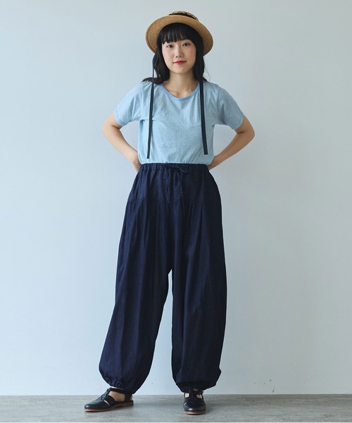 bulle de savon（ビュルデサボン）の「5.5oz denim tucktuck パンツ（デニムパンツ・レディース・インディゴブルー・FREE）」の14枚目の写真