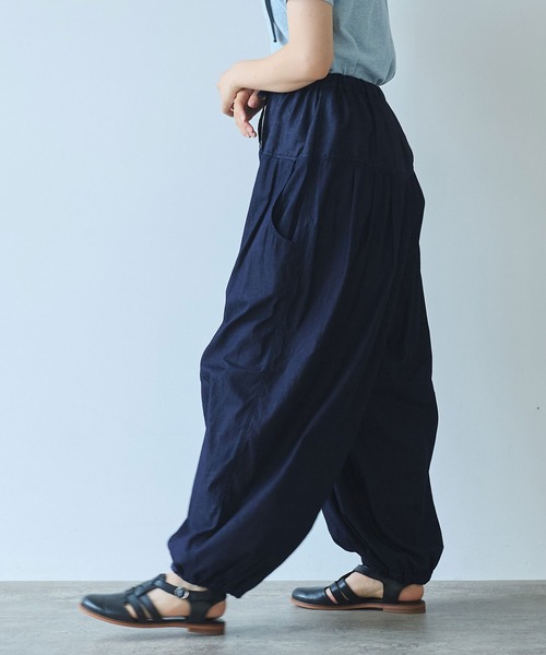 bulle de savon（ビュルデサボン）の「5.5oz denim tucktuck パンツ（デニムパンツ・レディース・インディゴブルー・FREE）」の11枚目の写真