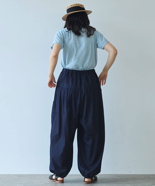 bulle de savon（ビュルデサボン）の「5.5oz denim tucktuck パンツ（デニムパンツ・レディース・インディゴブルー・FREE）」の16枚目の写真