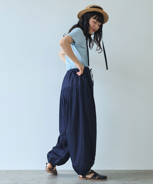 bulle de savon（ビュルデサボン）の「5.5oz denim tucktuck パンツ（デニムパンツ・レディース・インディゴブルー・FREE）」の17枚目の写真