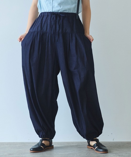 bulle de savon（ビュルデサボン）の「5.5oz denim tucktuck パンツ（デニムパンツ・レディース・インディゴブルー・FREE）」の10枚目の写真