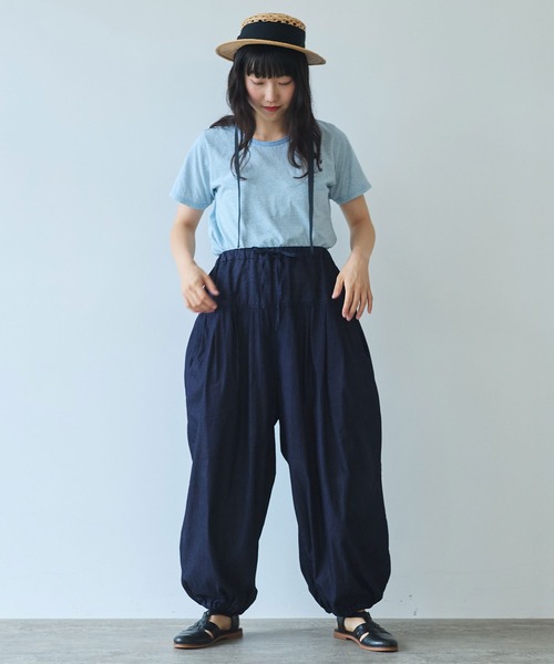 bulle de savon（ビュルデサボン）の「5.5oz denim tucktuck パンツ（デニムパンツ・レディース・インディゴブルー・FREE）」の18枚目の写真