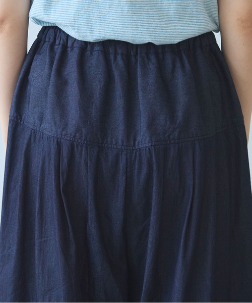 bulle de savon（ビュルデサボン）の「5.5oz denim tucktuck パンツ（デニムパンツ・レディース・インディゴブルー・FREE）」の3枚目の写真