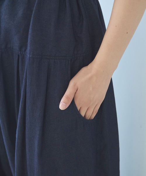 bulle de savon（ビュルデサボン）の「5.5oz denim tucktuck パンツ（デニムパンツ・レディース・インディゴブルー・FREE）」の5枚目の写真