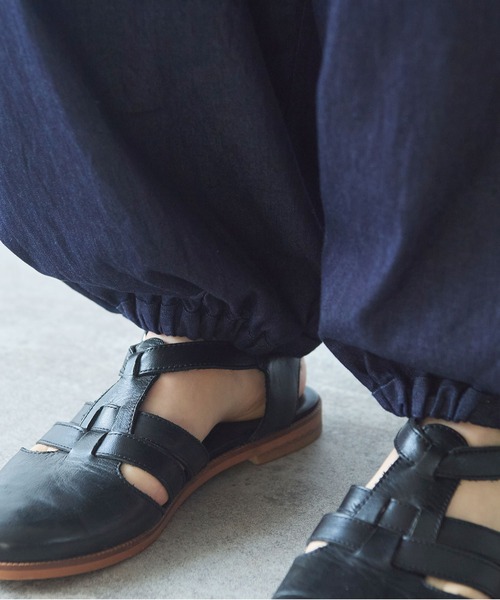 bulle de savon（ビュルデサボン）の「5.5oz denim tucktuck パンツ（デニムパンツ・レディース・インディゴブルー・FREE）」の6枚目の写真