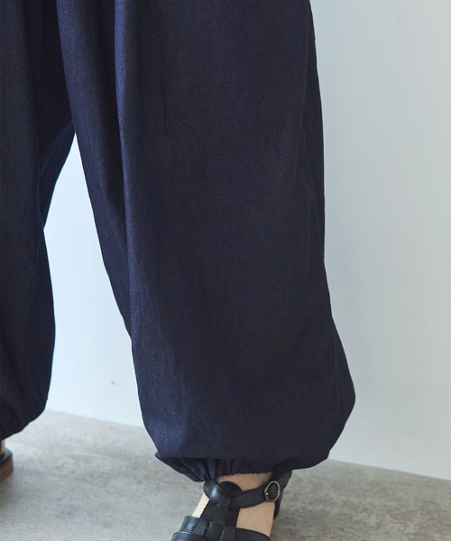 bulle de savon（ビュルデサボン）の「5.5oz denim tucktuck パンツ（デニムパンツ・レディース・インディゴブルー・FREE）」の7枚目の写真