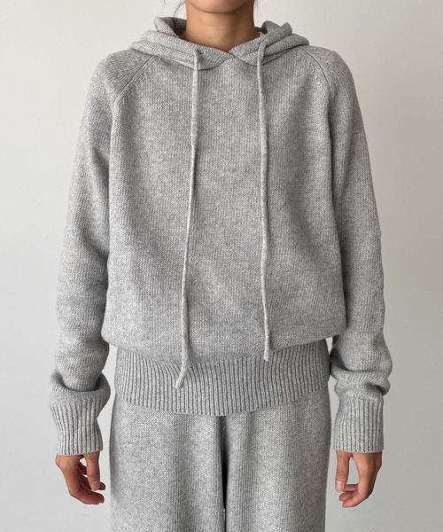CANAL JEAN（キャナルジーン）の「El mar　パーカーニットセットアップ（セットアップ・レディース・ヘザーグレー/チャコールグレー・ONE SIZE）」の3枚目の写真