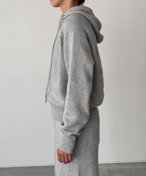 CANAL JEAN（キャナルジーン）の「El mar　パーカーニットセットアップ（セットアップ・レディース・ヘザーグレー/チャコールグレー・ONE SIZE）」の4枚目の写真