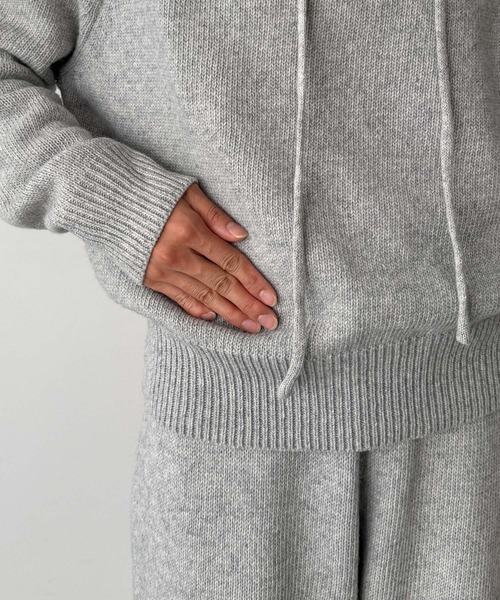 CANAL JEAN（キャナルジーン）の「El mar　パーカーニットセットアップ（セットアップ・レディース・ヘザーグレー/チャコールグレー・ONE SIZE）」の7枚目の写真