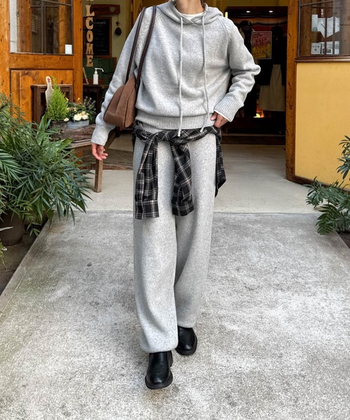 CANAL JEAN（キャナルジーン）の「El mar　パーカーニットセットアップ（セットアップ・レディース・ヘザーグレー/チャコールグレー・ONE SIZE）」の16枚目の写真