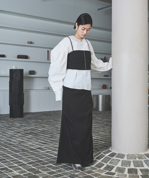 AIC.（エーアイシー）の「ドレープロングスカート（スカート・レディース・ブラウン/ネイビー/ブラック/アイボリー・FREE）」の16枚目の写真