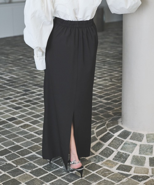 AIC.（エーアイシー）の「ドレープロングスカート（スカート・レディース・ブラウン/ネイビー/ブラック/アイボリー・FREE）」の8枚目の写真