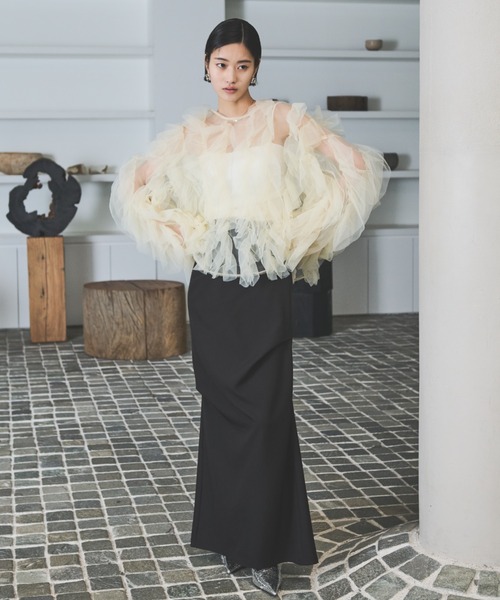 AIC.（エーアイシー）の「ドレープロングスカート（スカート・レディース・ブラウン/ネイビー/ブラック/アイボリー・FREE）」の21枚目の写真