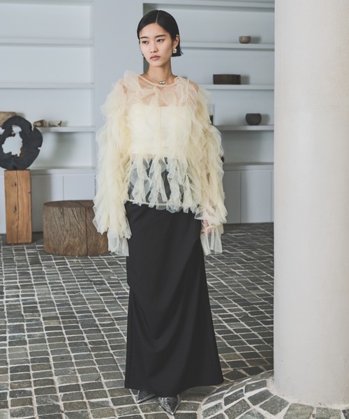 AIC.（エーアイシー）の「ドレープロングスカート（スカート・レディース・ブラウン/ネイビー/ブラック/アイボリー・FREE）」の20枚目の写真